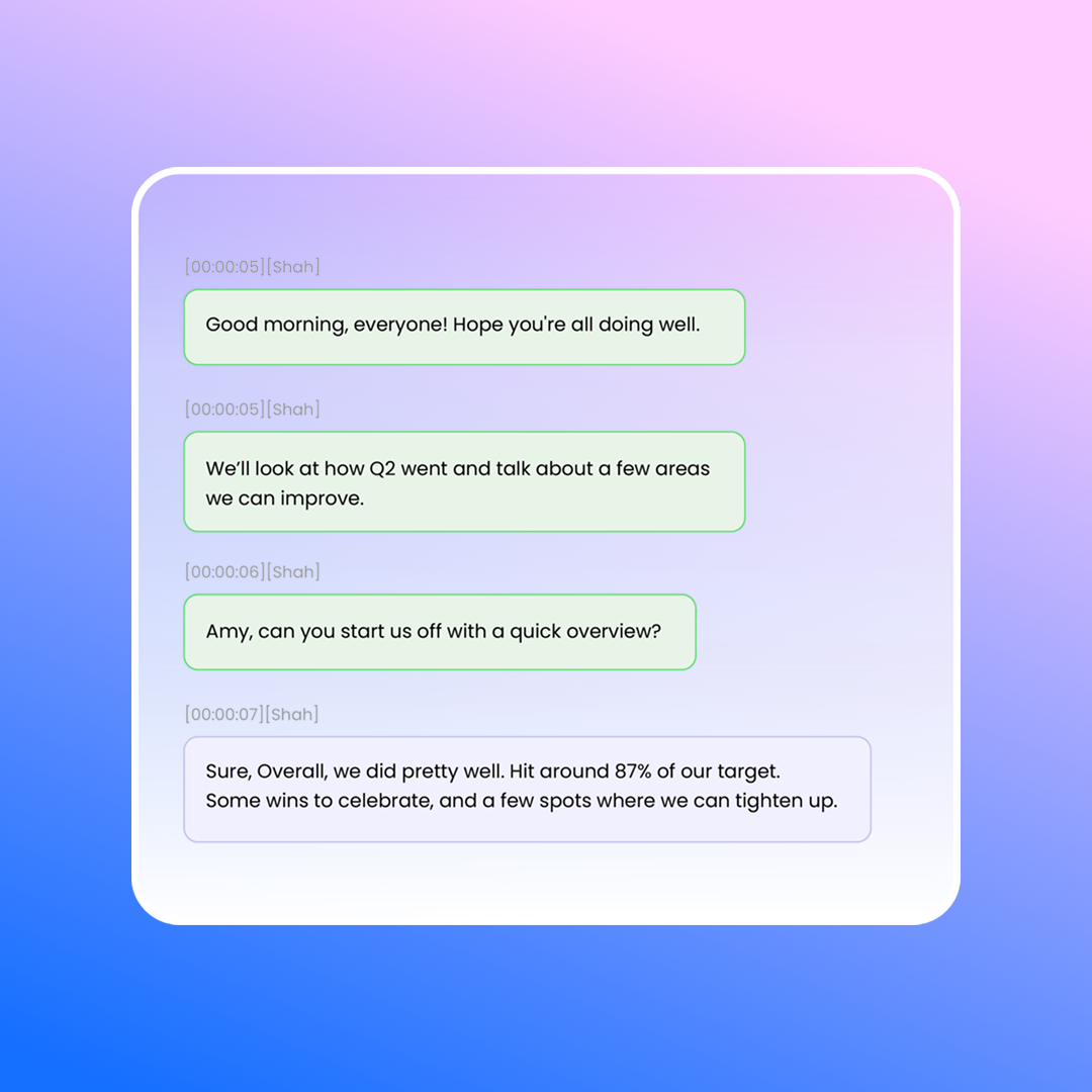 Minits AI Speaker Recognition UI